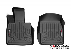 Alfa Romeo Stelvio Floor Liners - WeatherTech - Black - Front